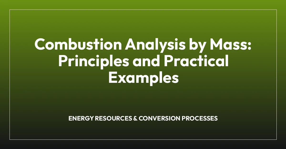 Combustion Analysis by Mass: Principles and Practical Examples ...